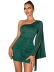 solid color single shoulder strap sheath dress NSDWT130531