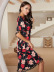 short-sleeved loose tassel flower print nightdress-Can be worn outside NSWFC130541