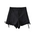 pantalones cortos ajustados de color liso con cintura alta y cordón NSFH130569