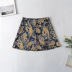 retro printed high waist A-line skirt NSFH130581