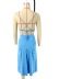 backless suspender lace-up slim solid color simulation silk dress NSDWT130666