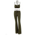 sling hanging neck backless wrap chest lace-up solid color vest and trousers set NSTNV130671