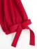 hollow Round Neck Off Shoulder Lantern Sleeves lace-up solid color Jumpsuits NSKNE130684