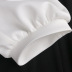 vestido de color sólido con abertura delgada y manga farol de un solo hombro NSKNE130703