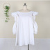 Round neck lantern sleeves loose ruffle solid color dress NSKNE130706