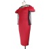 high waist round neck slim stitching polka dot Perspective prom dresses NSKNE130719