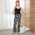 print sling backless loose vest trouser Pajamas set NSWFC130771