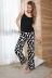 print sling backless loose vest trouser Pajamas set NSWFC130771