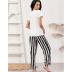 short-sleeved loose high waist striped top trousers Loungewear-Can be worn outside NSWFC130821