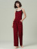 suspender loose high waist plaid print lace Pajamas two-piece set NSWFC130824