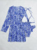 print long sleeve hanging neck wrap chest bikini cover-up three-piece set NSZO130847