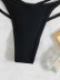 conjunto de dos piezas de bikini de color sólido con cuello halter y cintura alta NSZO130853