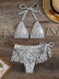 sequins Hanging decorations hanging neck wrapped chest bikini three-piece set NSZO130863