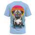 plus size dog Print short sleeve loose T-Shirt NSLBT131241