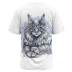 plus size cat Print Crew Neck short sleeve loose T-Shirt NSLBT131240