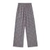 Geometric Printing Straight wide-leg high waist lace-up Pants NSAM131048