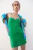 Sling backless wrap chest slim solid color Dress NSAM131058