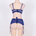 sling stitching backless garter nightskirt underwear set NSOYM131072