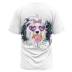 plus size cute dog Print Crew Neck short sleeve T-Shirt NSLBT131222