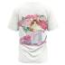 plus size cat floral Print Crew Neck short sleeve T-Shirt NSLBT131217