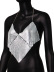 low-cut backless hanging neck slimm solid color/color matching vest NSYML131078