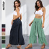 loose wide-leg high waist lace-up solid color trousers NSMDF131124