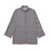 geometric pattern printing long sleeve loose lapel shirt NSAM131129