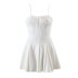 suspender slim backless lace-up short solid color dress NSAM131131