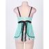 plus size sling backless low-cut sexy color matching nightdress set NSOYM131187