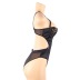 plus size sling hollow backless solid color see-through one-piece underwear NSOYM131193