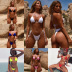 backless hanging neck lace-up solid color bikini two-piece set-Multicolor NSPPF131321