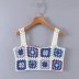 handmade sling slim short color matching knitted vest NSAM131285