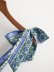 print elastic wrap chest large swing backless suspender dress NSAM131287
