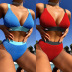 conjunto de dos piezas de bikini a juego de color sin espalda con cabestrillo de cintura alta NSCSM131372