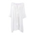 loose long sleeve lace-up solid color beach outdoor cover-up NSMUX131414