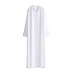 breasted solid color loose long sleeve slit beach outdoor cover-up NSMUX131419