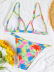 sling backless slim flower print bikini two-piece set NSFPP131459