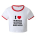 camiseta de manga corta corta con cuello redondo y letra corazón rojo NSOSY131507