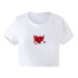 Little devil print round neck short slim short-sleeved T-shirt NSOSY131509