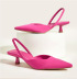 casual pointed toe shallow mouth low-heeled sandals NSSO131516