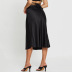 mid-waist slim simple solid color satin skirt-Multicolor NSLDY131546