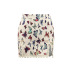 lace edge butterfly print slit high waist skirt NSXE131581
