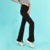 solid color high-waist tight slit flared trousers NSSFN131602