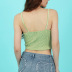 lace-up stitching slings backless slim short solid color vest NSSFN131610