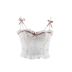 bow sling slim backless floral lace edge vest NSSFN131612