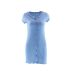 breasted solid color short sleeve slim short dress NSSFN131611