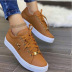 round toe thick bottom casual flat sports shoes NSYBJ131737