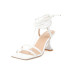 cross strappy one-word belt square toe high-heeled sandals NSYBJ131738