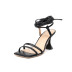 cross strappy one-word belt square toe high-heeled sandals NSYBJ131738