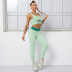 hip-lifting high-elastic high waist backless sling tight vest and trouser yoga set NSNS131742
